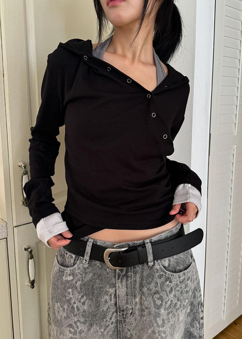 이오엔 SNAP HOOD TEE (3color/컬러추가!)