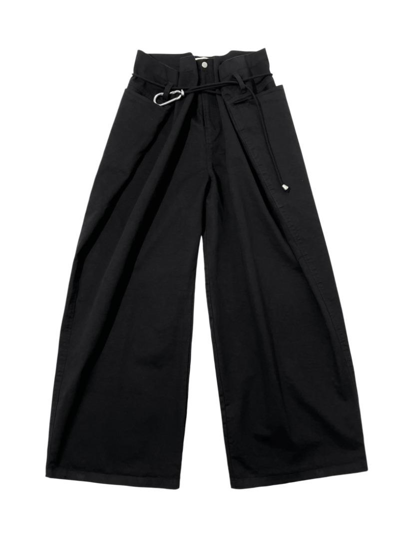 ADJUSTABLE CARABINER PANTS BLACK