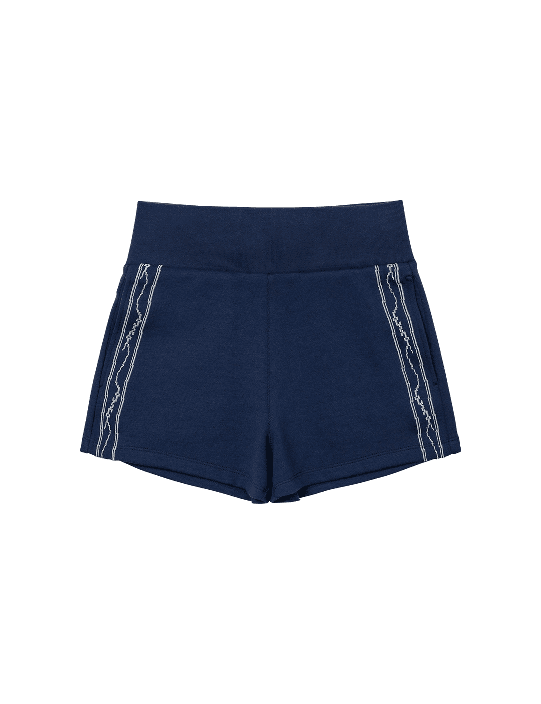 Embroidered Track Shorts Navy