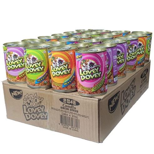 러비더비 강아지 간식 캔 375g 4종 x 6p 세트 - 캔 | 쿠팡