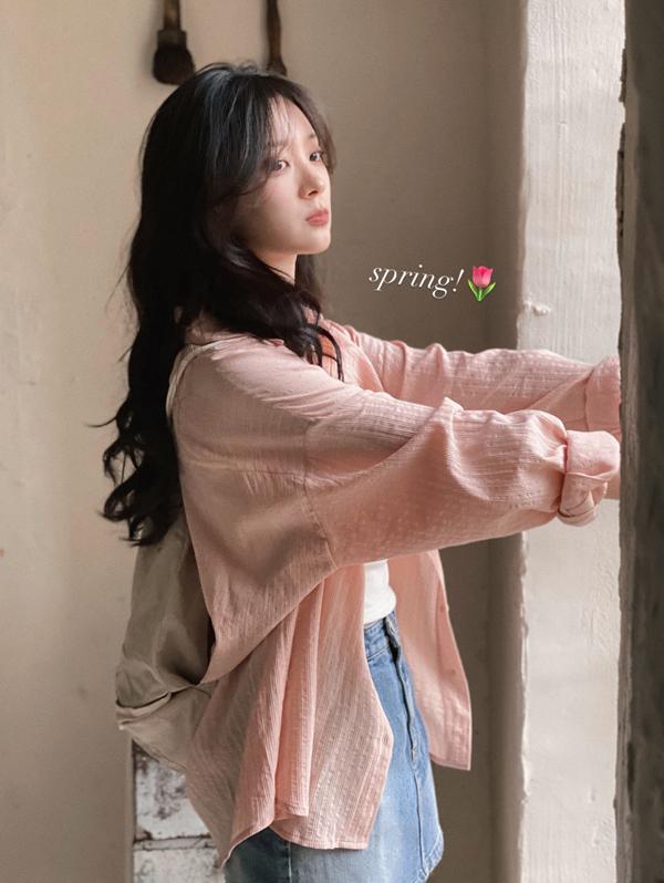 슬로우앤드 [단독] [긴팔셔츠🤍] #SLOWMADE. 톤앤결 여리핏 코튼셔츠 - 5 color