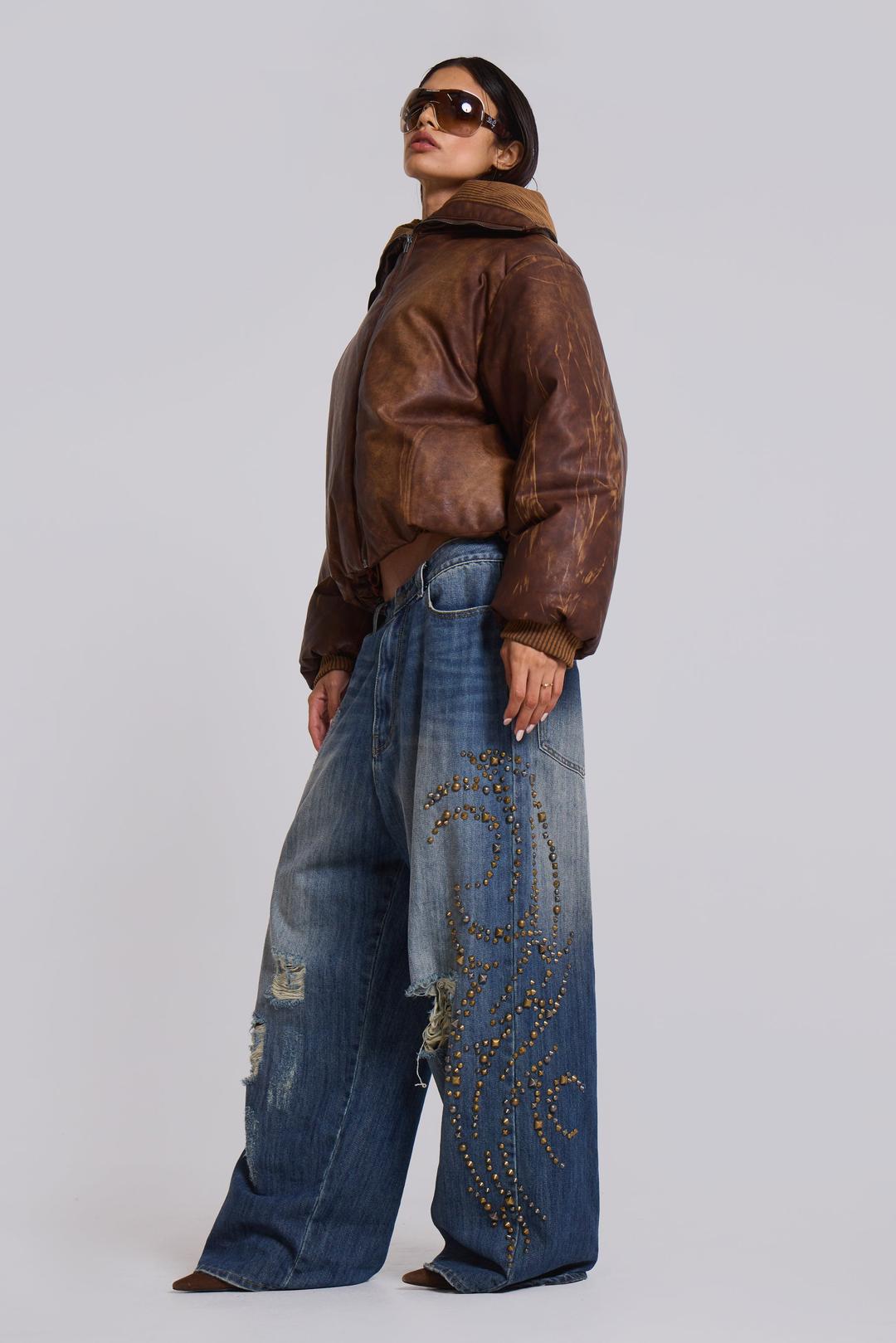 Tattoo Stud XL Colossus Jeans - W28 / Blue
