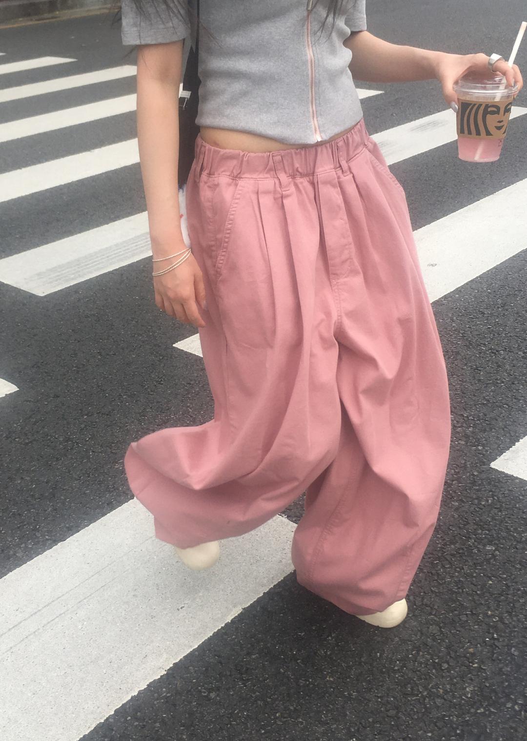 Pink Free Banding Pants