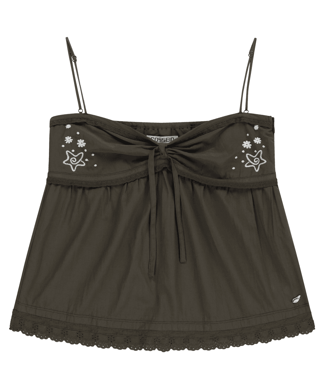 SOLAR STITCH SLEEVELESS BROWN