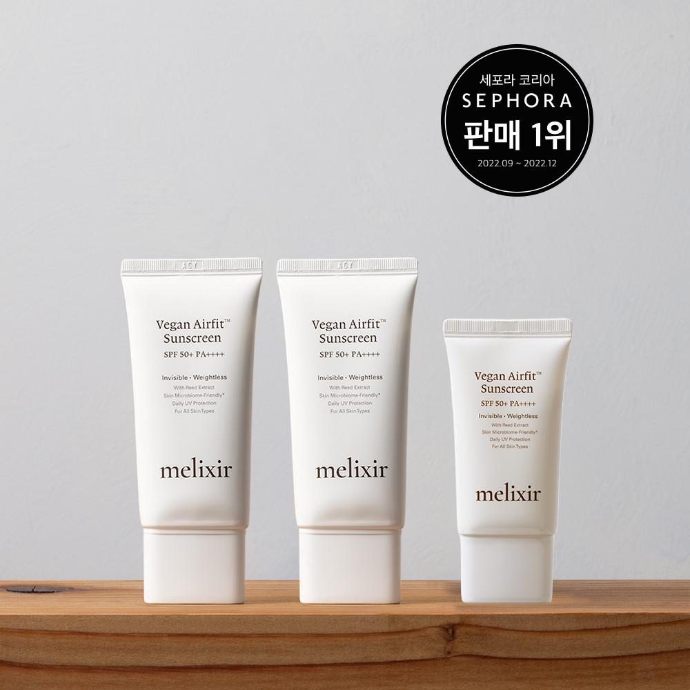 [세포라 1위] 멜릭서 비건 에어핏 선스크린 듀오 (3종 중 택2) (+ 선스크린 에어 20ml 증정) : 멜릭서