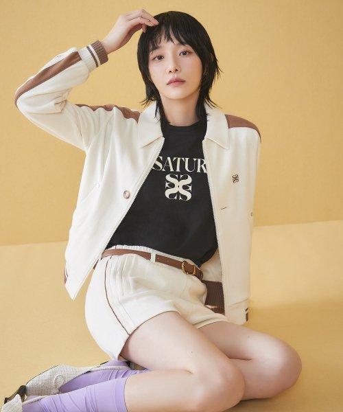 로턴 칼라 트랙 집업 자켓 리조트 크림