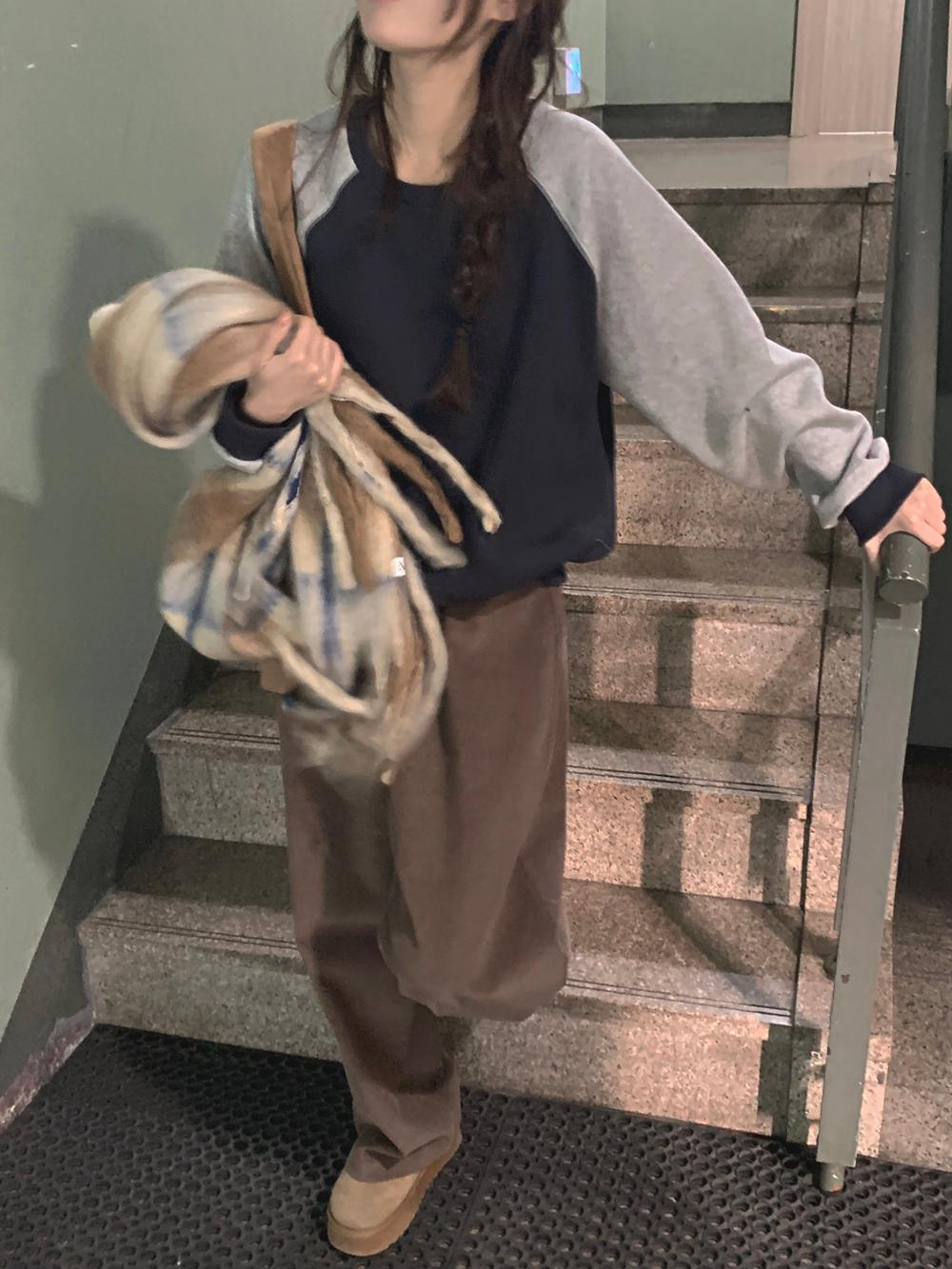 [MADE] 토스트 배색 mtm tee / 기모 루즈핏 맨투맨