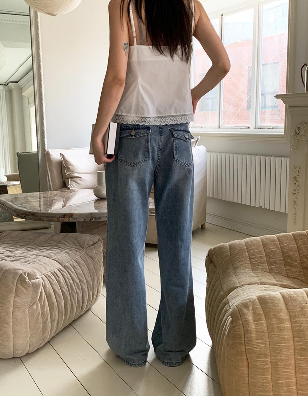 [연그레이S 당일] 모더니 포켓 denim *연청 3월초 입고