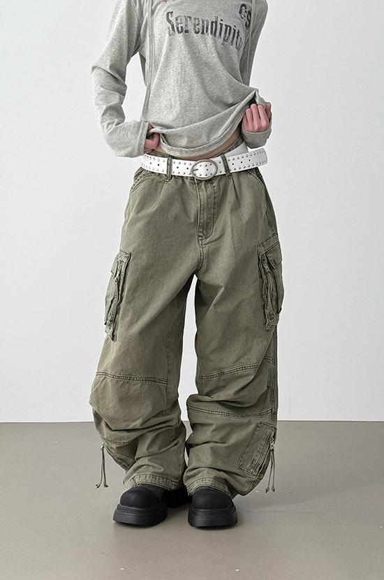 로컬맨션 다이드 코튼 멀티 포켓 팬츠 (unisex)