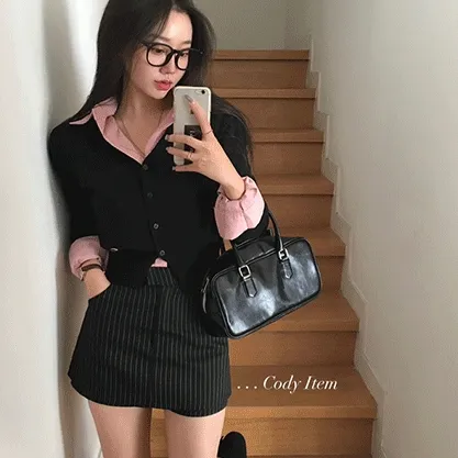 [문의대란!]위니 헤링본 스트라이프 치마바지