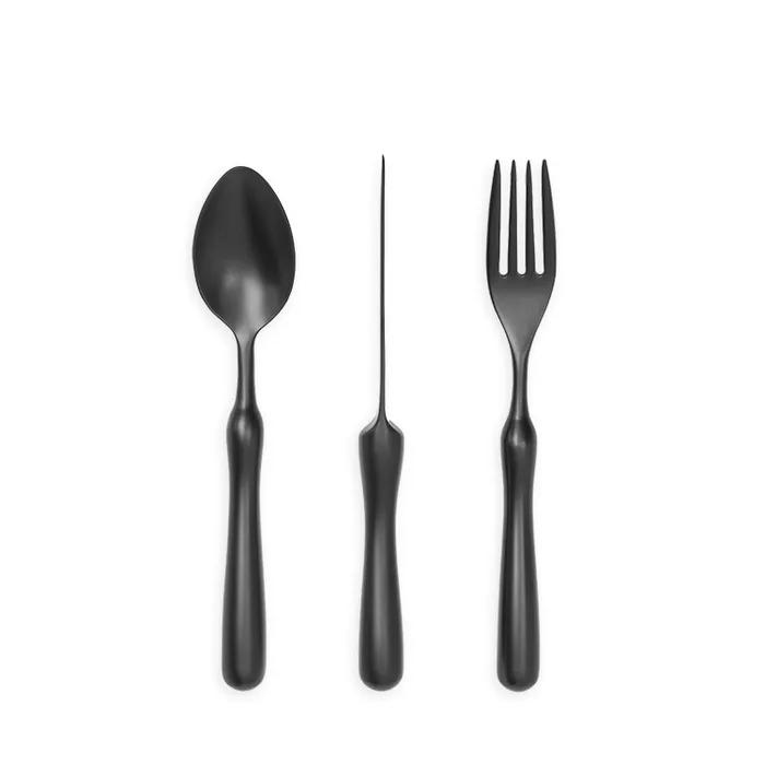 호랑 커트러리 디저트 세트 블랙에디션