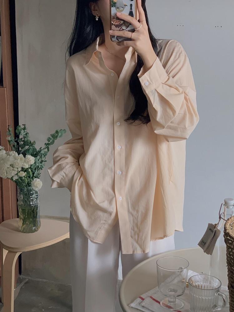 summer 보이 셔츠 (에프리콧)