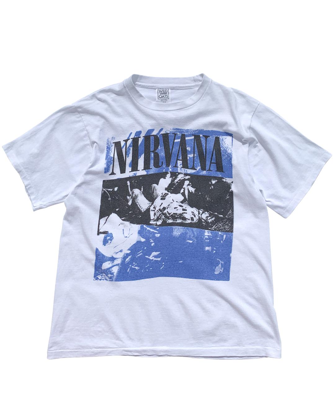 Vintage Authentic 100% Rock Band Nirvana T-Shirts Wild Oats Made in USA 1990s