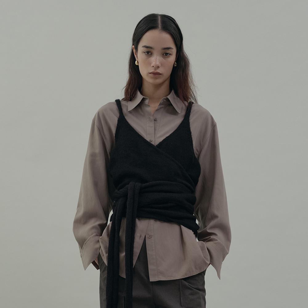 Wrap Layered Knit (black)