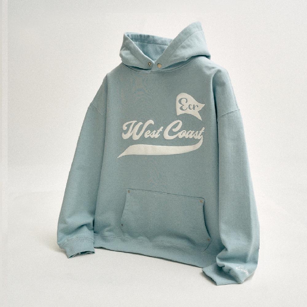 웨스트코스트 볼륨 프린트 후드티_스카이