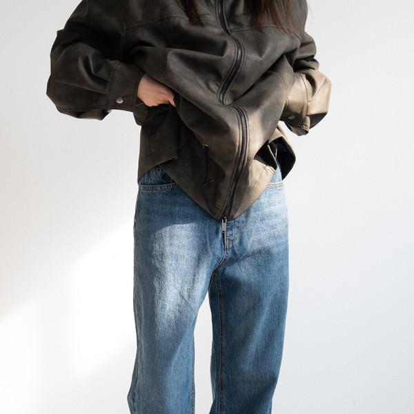 Vintage Loose Straight Denim (Denim/2size)