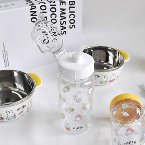 유아 아동 미피 유치원 준비물 실리콘 빨대 물병 나들이 소풍 휴대용