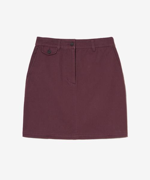 우먼즈 프리미엄 빈티지 치노 숏 스커트_퍼플
