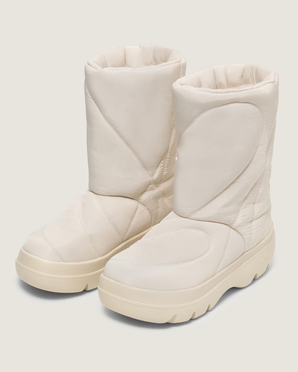 Fuzzy padding boots_Beige
