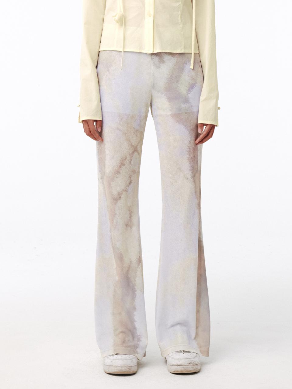Print Flared Pants Print Tree