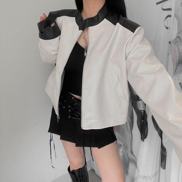 kai leather jumper (2colors!)_도즈