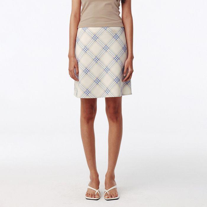 [5/22 출고] Essential Check Mini Skirt Blue