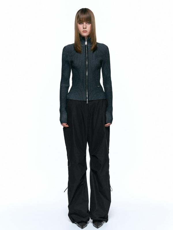 [INSILENCE WOMEN] 파라슈트 카고 팬츠 BLACK