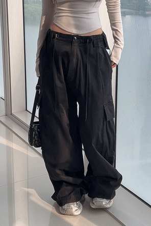 히프나틱 마일린 스토퍼 카고 와이드팬츠
