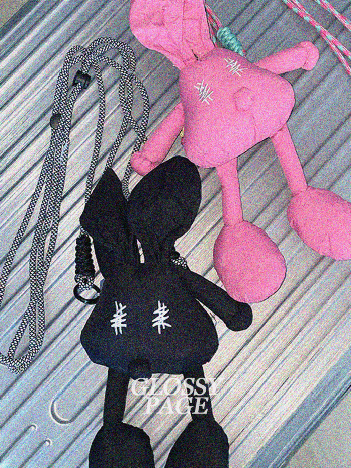 💗핸드폰스트랩💗 빅래빗 배색 스트랩 #키링 #인형 #가방꾸미기