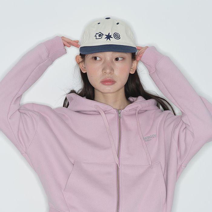 [HBTxVICTORIA] Chain Stitch Logo Cap (NAVY)