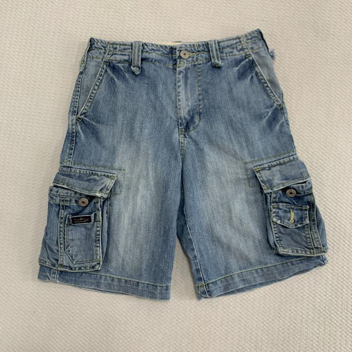 [31]데님 버뮤다 카고팬츠