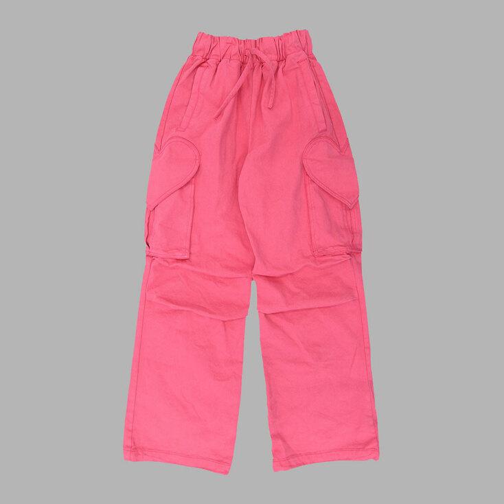 HEART POCKET DYEING PANTS (PINK)