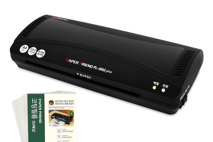 현대오피스 A4 코팅기 PL-3002 PLUS+A4코팅지 50매 2롤러 열코팅 무열코팅