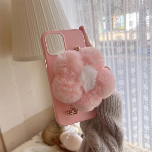 z플립4💛가을신상✨몽실몽실☁️플라워밍크폼폼 폰케이스