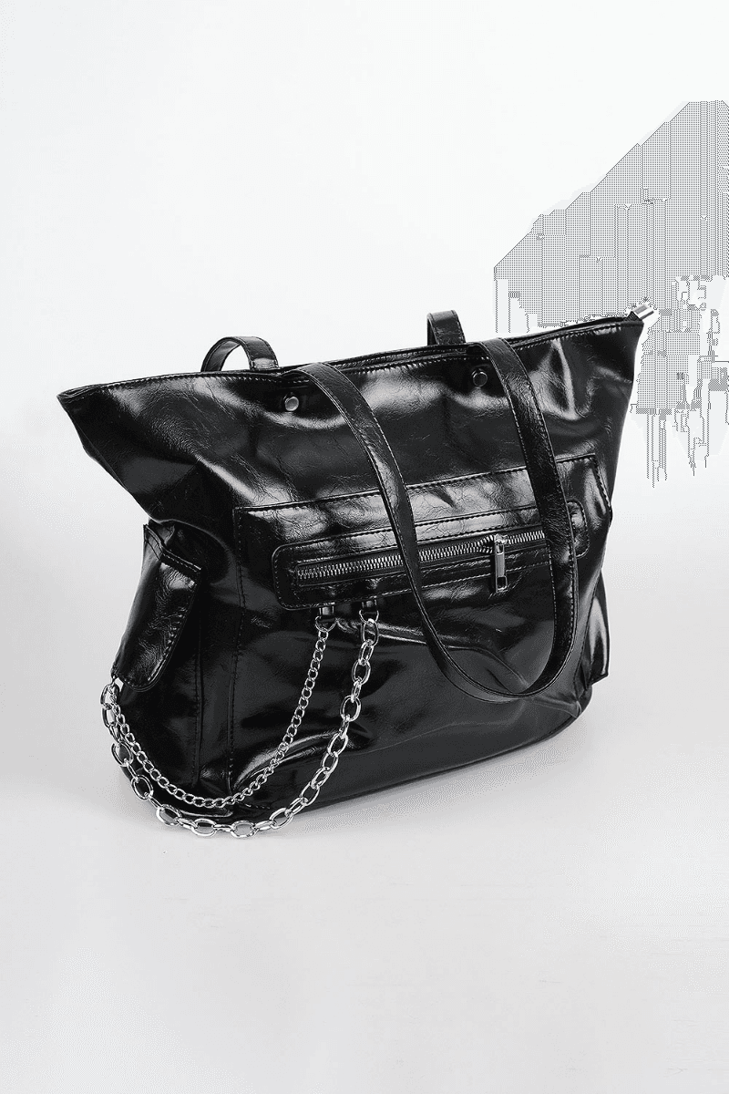 enamel shopper bag