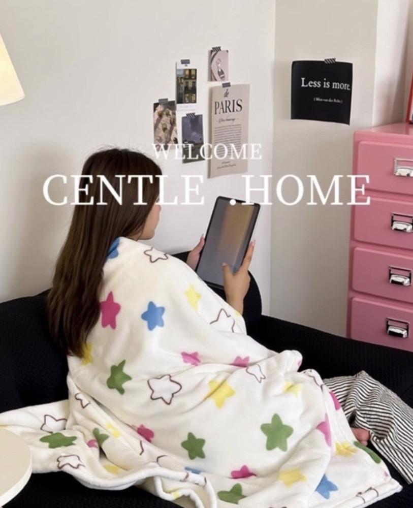 샵베흐 알록달록 별 양털 담요 낮잠 소파 사무실 담요