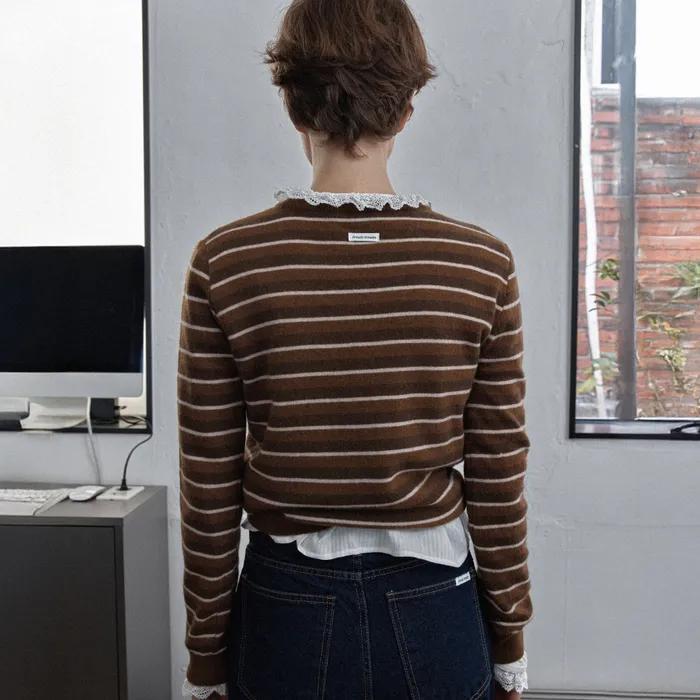 curly sue wool knit - brown