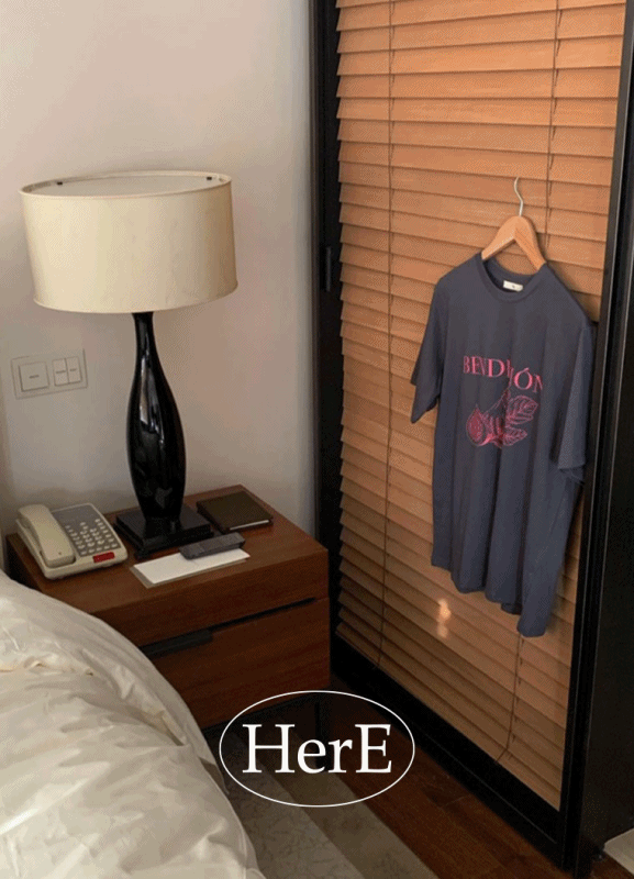 [BYMOOD] 빈티지 무화과 tee [charcoal pink] * 주문폭주