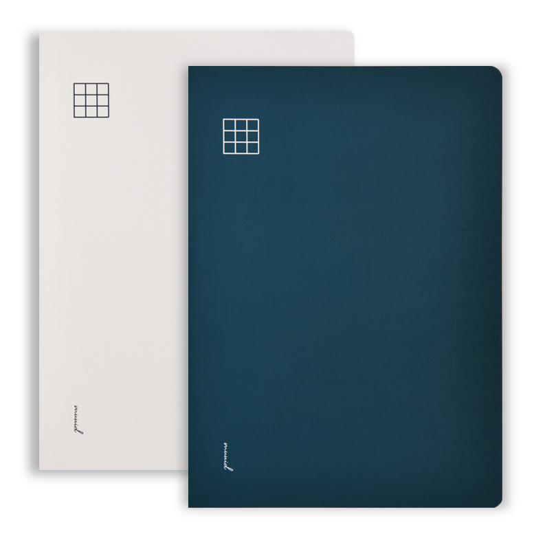 뮤니드 It handy Grid 사철누드 노트 2종 세트, Navy, Ivor..., 1세트