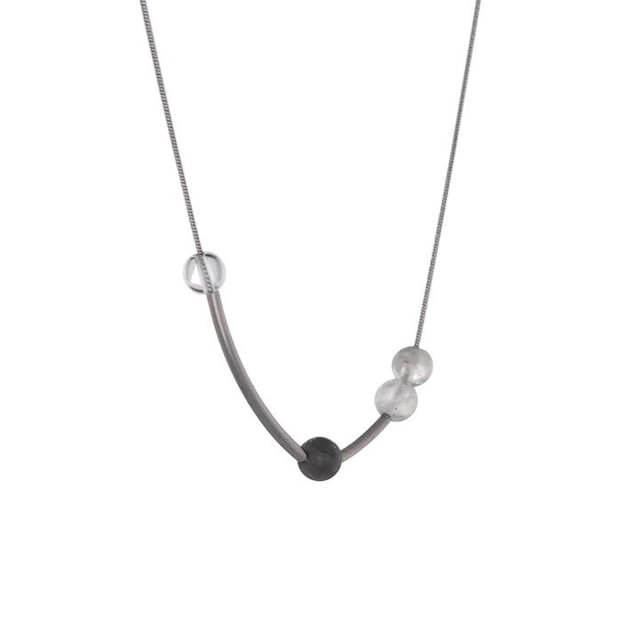 gray asymmetry necklace