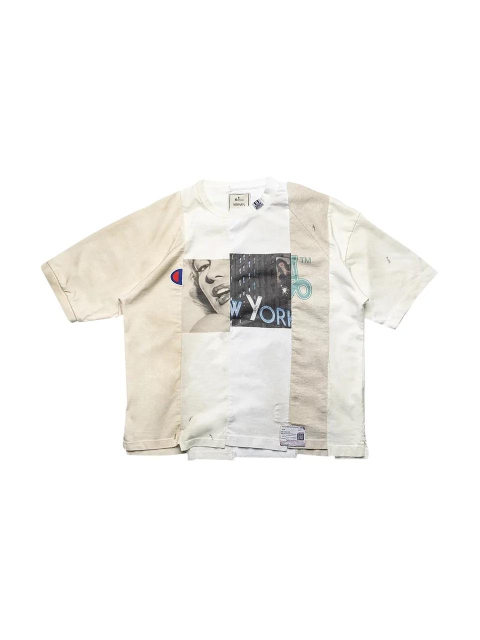 MIHARA YASUHIRO X CHAMPION - PANEL VINTAGE T SHIRT (WHITE)