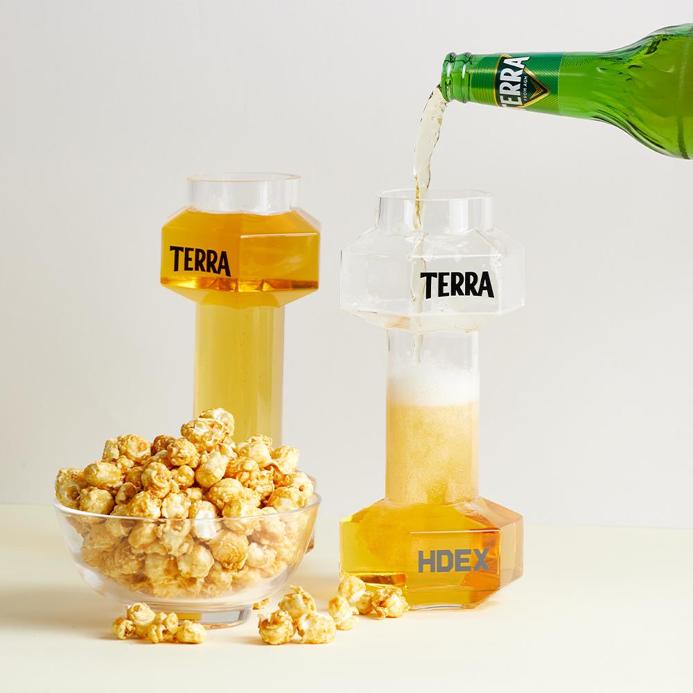 TERRA 에이치덱스 덤벨 아령 잔 / HDEX / 테라 / 맥주잔 / 집뜰이선물