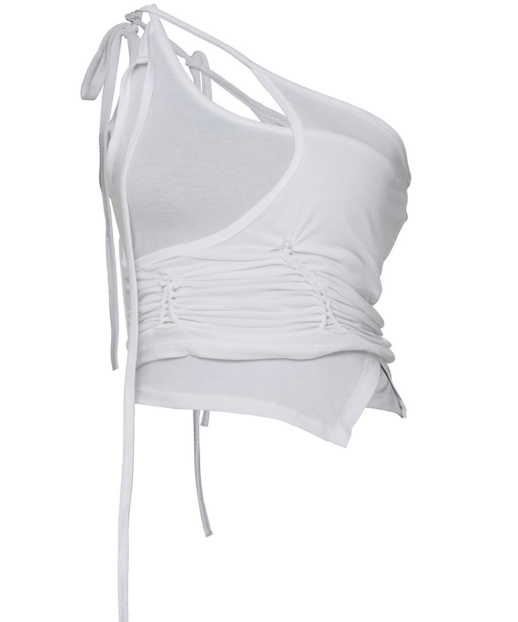 [SET] Handmade Twisted Layered Top (FL-118_White)