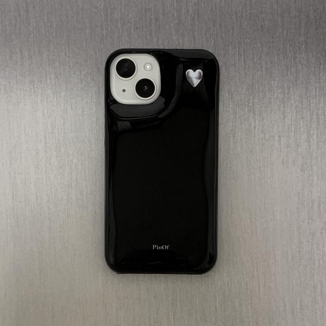[Soap phone case] PinOf black silver