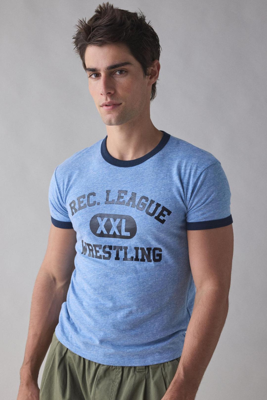 BDG Varsity Graphic Slim Fit Ringer 티셔츠