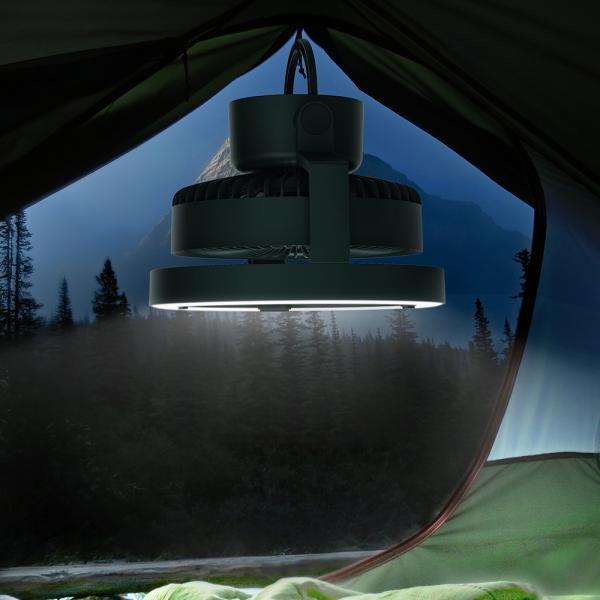 캠핑용 무드등 무선 스탠드 선풍기 USB 충전 휴대용 서큘레이터 IK-C01 3컬러