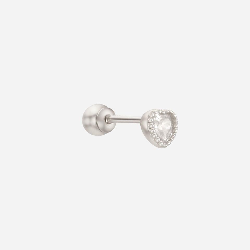 [silver925] icy heart cubic piercing