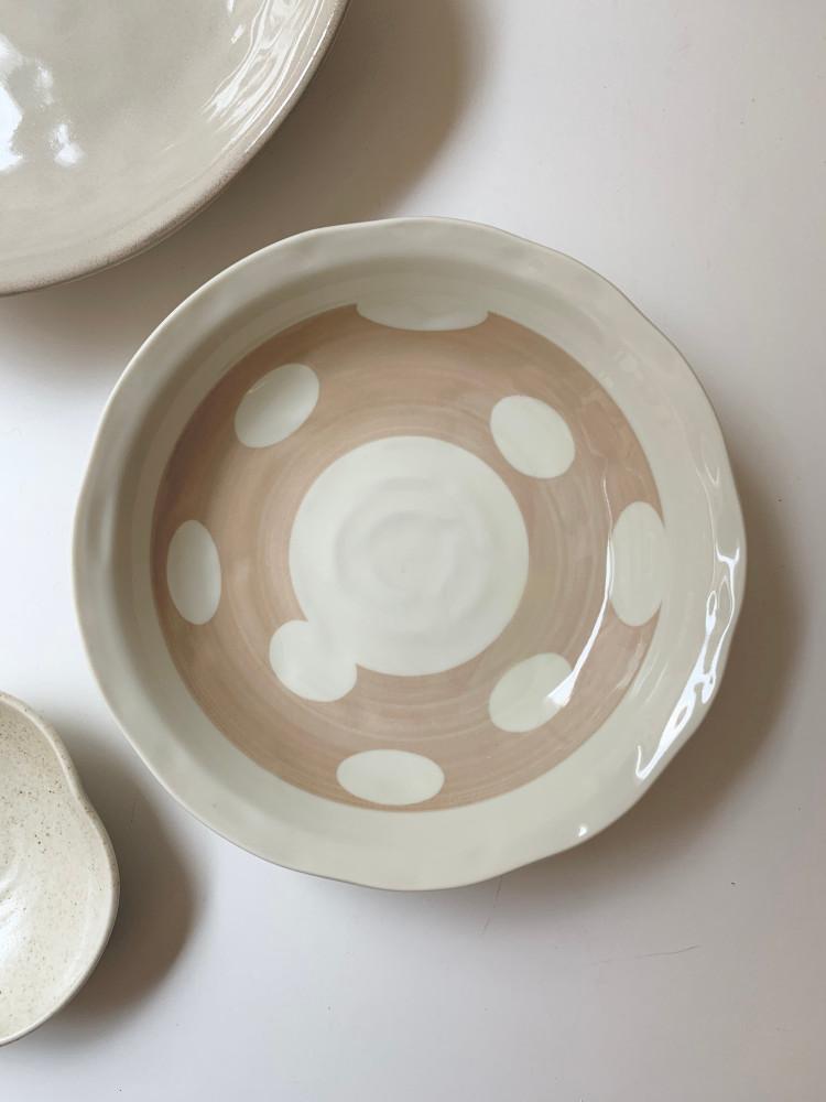 Lovely dot pasta bowl
