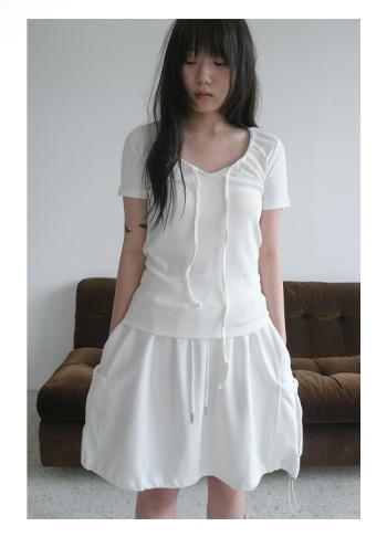 에프터먼데이 string round neck tee (4c)
