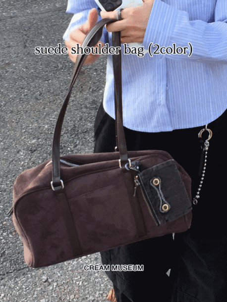 폴로 스웨이드 스퀘어 숄더백 (2color)